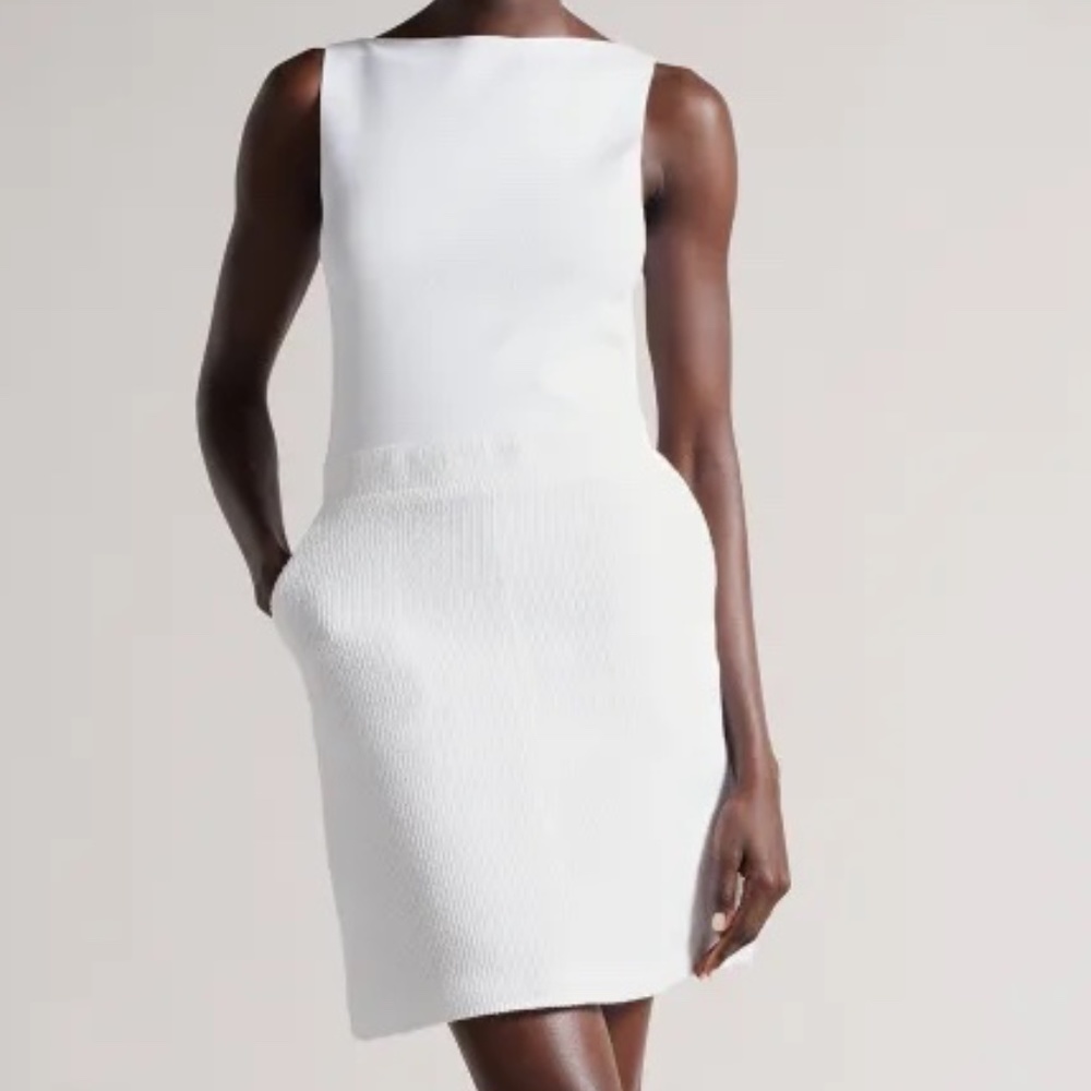 Anitra Dress With Knit Bodice And Tulip Skirt BNWT